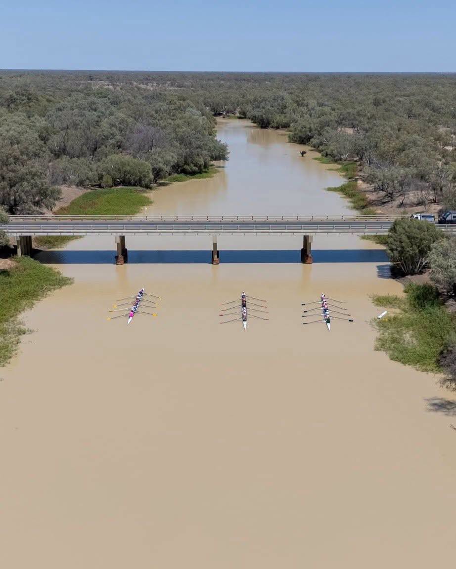 Outback Rowing Regatta 2025 on the Longreach Thomson River
